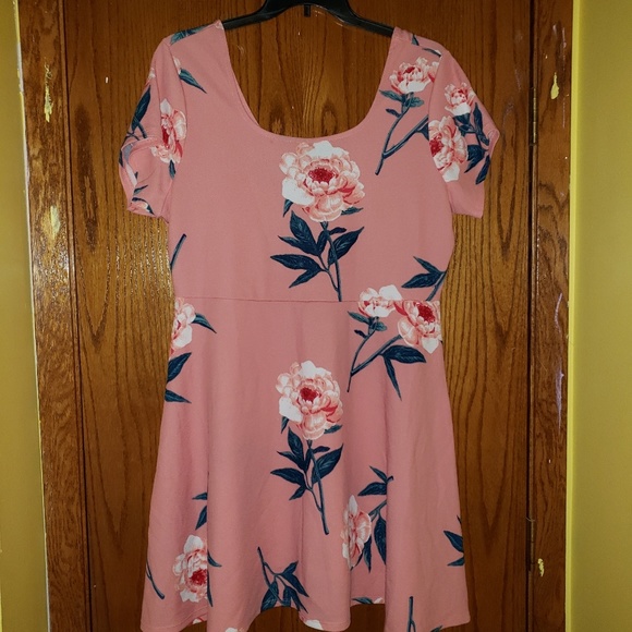 Derek Heart Dresses & Skirts - Pink Floral Babydoll dress